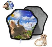 WowPrint Gant d'épilation drôle de vache marron pour chat, chien, vache - Gants électrostatiques réutilisables pour poils d'animaux domestiques - Outil de brosse pour canapé, vêtements, tapis, meubles