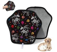 WowPrint Gant d'épilation pour chat, chien, licorne, cheval, réutilisable, électrostatique, brosse pour canapé, vêtements, tapis, meubles, siège de voiture