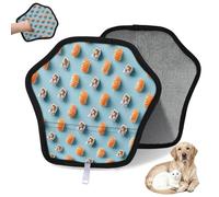 WowPrint Gant d'épilation pour chat et chien Motif sushi saumon Gants électrostatiques réutilisables Brosse pour canapé, vêtements, tapis, meubles, siège de voiture