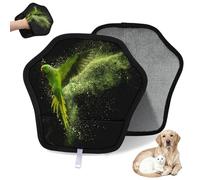 WowPrint Gant d'épilation pour chat et chien Vert Poudre colorée Pour chat Chien Perroquet Gants électrostatiques Brosse Brosse Outil pour canapé, vêtements, tapis, meubles, siège de voiture