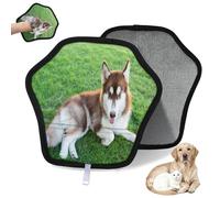 WowPrint Gant d'épilation pour chien de traîneau sibérien marron - Gants électrostatiques réutilisables pour poils d'animaux domestiques - Outil pour canapé, vêtements, tapis, meubles, siège de