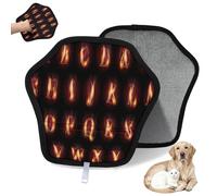 WowPrint Gants d'épilation en forme de lettres brûlant le feu, pour chat, chien, lettres de l'alphabet réutilisables, électrostatiques, brosse pour canapé, vêtements, tapis, meubles, siège de voiture