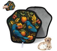 WowPrint Gants d'épilation pour chat et chien - Feuilles tropicales - Réutilisables - Électrostatiques - Brosse pour canapé, vêtements, tapis, meubles, siège de voiture