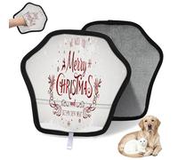 WowPrint Gants d'épilation pour chat et chien Happy Christmas - Réutilisables - Électrostatiques - Brosse pour canapé, vêtements, tapis, meubles, siège de voiture