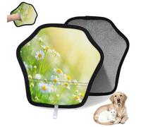WowPrint In Sun Lot de 2 gants d'épilation à la camomille pour chat et chien, gants électrostatiques réutilisables pour poils d'animaux domestiques, outil brosse pour canapé, vêtements, tapis, meubles