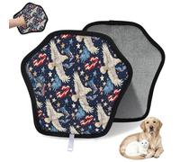 WowPrint Independence Day Gant d'épilation pour chat et chien - Gants électrostatiques réutilisables pour poils d'animaux domestiques - Outil de brosse pour canapé, vêtements, tapis, meubles, siège de