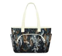 WowPrint Japan Art Sac fourre-tout matelassé léger avec fermeture éclair pour femme Motif carpes koï Grand sac à bandoulière pour voyage, travail, salle de sport