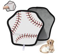 WowPrint Lacets de baseball softball pour animal domestique, gants d'épilation pour chat, chien, points de baseball, gants électrostatiques réutilisables, brosse pour canapé, vêtements, tapis, meubles