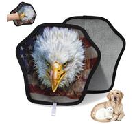 WowPrint Lot de 2 gants d'épilation d'aigle à tête blanche en colère pour chat et chien, drapeau américain, réutilisables, électrostatiques, gants brosse pour canapé, vêtements, tapis, meubles, siège