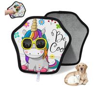 WowPrint Lot de 2 gants d'épilation de chat et de chien, motif licorne mignonne, réutilisable, électrostatique, brosse pour canapé, vêtements, tapis, meubles, siège de voiture