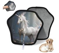WowPrint Lot de 2 gants d'épilation de cheval licorne magique pour chat et chien, réutilisables, électrostatiques, brosse pour canapé, vêtements, tapis, meubles, siège de voiture