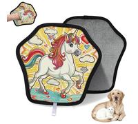WowPrint Lot de 2 gants d'épilation de cheval licorne pour chat et chien - Réutilisables - Électrostatiques - Brosse pour canapé, vêtements, tapis, meubles, siège de voiture