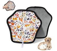 WowPrint Lot de 2 gants d'épilation de feuilles de baies d'automne pour chat et chien, réutilisables, électrostatiques, brosse pour canapé, vêtements, tapis, meubles, siège de voiture