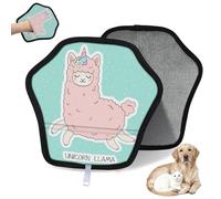 WowPrint Lot de 2 gants d'épilation de lama licorne pour chat, chien, lama mignon, réutilisable, électrostatique, brosse pour canapé, vêtements, tapis, meubles, siège de voiture