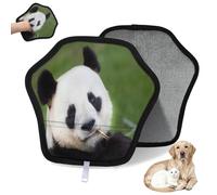 WowPrint Lot de 2 gants d'épilation de panda géant pour chat, chien, panda, réutilisables, électrostatiques, brosse pour canapé, vêtements, tapis, meubles, siège de voiture