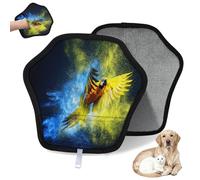 WowPrint Lot de 2 gants d'épilation de perroquet en poudre de couleur pour chat, chien, perroquet, réutilisables, électrostatiques, brosse pour canapé, vêtements, tapis, meubles, siège de voiture