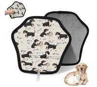 WowPrint Lot de 2 gants d'épilation drôles pour chiens et chats - Réutilisables - Électrostatiques - Brosse pour canapé, vêtements, tapis, meubles, siège de voiture