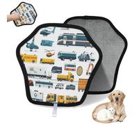 WowPrint Lot de 2 gants d'épilation électrostatiques réutilisables pour voitures, trains, avions, chats, chiens, poils d'animaux domestiques, outil de brosse pour canapé, vêtements, tapis, meubles