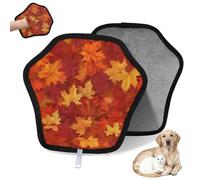 WowPrint Lot de 2 gants d'épilation en feuilles d'érable d'automne pour chat et chien, réutilisables, électrostatiques, brosse pour canapé, vêtements, tapis, meubles, siège de voiture