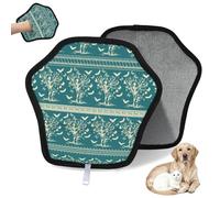 WowPrint Lot de 2 gants d'épilation ethniques pour chat et chien, motif squelette, tête de mort, réutilisable, électrostatique, brosse pour canapé, vêtements, tapis, meubles, siège de voiture