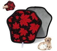 WowPrint Lot de 2 gants d'épilation vintage en feuilles d'érable pour chat et chien, réutilisables, électrostatiques, brosse pour canapé, vêtements, tapis, meubles, siège de voiture