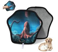 WowPrint Oceans Lot de 2 gants d'épilation pour chat et chien - Électrostatiques réutilisables - Brosse pour canapé, vêtements, tapis, meubles, siège de voiture