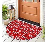 WowPrint Paillasson de Noël motif lettre Ho pour intérieur et extérieur, lavable, absorbant, antidérapant, 91,4 x 61 cm