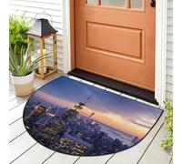 WowPrint Paillasson New York Sunset USA - Tapis d'entrée pour intérieur et extérieur - Lavable - Absorbant - Antidérapant - 91,4 x 61 cm