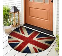 WowPrint Paillasson vintage avec drapeau de la Grande-Bretagne - Tapis d'entrée pour intérieur et extérieur - Lavable - Absorbant - Antidérapant - 91,4 x 61 cm