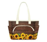 WowPrint Sac fourre-tout vintage en bois pour femme, sac à main léger matelassé avec fermeture éclair, grande mallette, sac à bandoulière pour voyage, travail, salle de sport