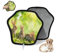 WowPrint Spring Bunny Gant d'épilation pour chat et chien - Réutilisable - Électrostatique - Brosse pour canapé, vêtements, tapis, meubles, siège de voiture