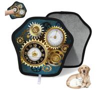 WowPrint Steampunk Gants d'épilation vintage pour chat et chien Steampunk rétro réutilisables électrostatiques Gants brosse outil pour canapé, vêtements, tapis, meubles, siège de voiture 1 lot