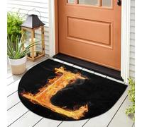 WowPrint Tapis d'entrée motif lettre L, pour intérieur et extérieur, lavable, absorbant, antidérapant, 91,4 x 61 cm
