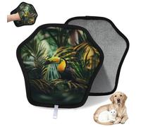 WowPrint Toucan Gants d'épilation en feuilles de palmier pour chat et chien - Réutilisables - Électrostatiques - Brosse pour canapé, vêtements, tapis, meubles, siège de voiture