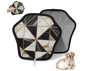 WowPrint Triangle Art Gant d'épilation d'animaux de compagnie pour chat et chien Gants électrostatiques réutilisables Brosse pour canapé, vêtements, tapis, meubles, siège de voiture 1 lot