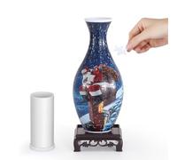 wowsome Vase puzzle 3D pour adultes, pot de fleurs pour femmes, puzzles artistiques 3D pour arrangements floraux et décoration d'intérieur (cheminée du Père Noël)