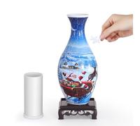 wowsome Vase puzzle 3D pour adultes, pot de fleurs pour femmes, puzzles artistiques 3D pour arrangements floraux et décoration d'intérieur (traîneau du Père Noël)