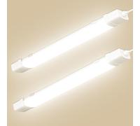 wowspeed 120cm Reglette LED avec Détecteur de Mouvement, 30W 3200LM Neon LED, Blanc Chaud 3000K, étanche IP65, Plafonnier pour Garage, Entrepôt, Atelier, Bureau - 2 Pièce