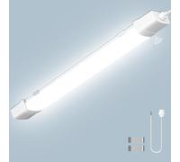 wowspeed 120cm Reglette LED avec Détecteur de Mouvement, 30W 3200LM Neon LED, Blanc Froid 6500K, étanche IP65, Plafonnier pour Garage, Entrepôt, Atelier, Bureau - 1 Pièce