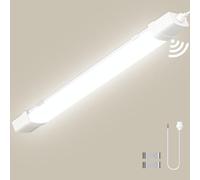 wowspeed 120cm Reglette LED avec Détecteur de Mouvement, 30W 3200LM Neon LED, Blanc Neutre 4500K, étanche IP65, Plafonnier pour Garage, Entrepôt, Atelier, Bureau - 1 Pièce