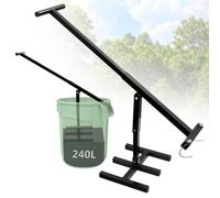 wowspeed Compacteur de déchets, compacteur de poubelles, compacteur manuel à hauteur réglable pour déchets ménagers, déchets résiduels et cartons, compatible avec compacteur de déchets, acier, noir