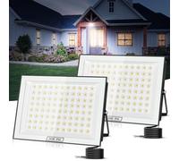 wowspeed Projecteur LED d'extérieur 300W, 30000 lm, ultra-lumineux, blanc froid 6500 K, étanche IP66, pour jardin, allée, garage, couloir, jardin - 2 pièces