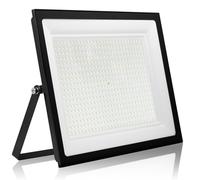 wowspeed Projecteur LED d'extérieur, 500 W, 50000 lm, ultra-lumineux. blanc chaud 3000 K, étanche IP66, avec support orientable à 180° pour jardin et garage