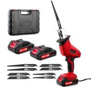 wowspeed Scie Sabre Sans Fil, Scies électriques, Scie Alternative à Vitesse Variable de 0-4000 U/min, Scie à bois électrique Sans Fil 21V, Scie à Métaux, PVC avec 2 Batteries, 8 Lames