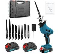 wowspeed Scie Sabre Sans Fil, Scies électriques, Scie Alternative à Vitesse Variable de 0-4000 U/min, Scie à bois électrique Sans Fil 21V, Scie à Métaux, PVC avec 2 Batteries, 8 Lames