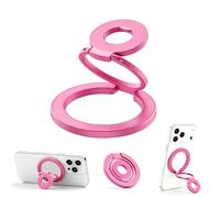 Wowssyo Anneau de téléphone portable triple pliable, support rotatif à 360° avec fonction pliante, support magnétique multifonction avec fermeture à anneau, pour iPhone 17, 16, 15, 14, 13, 12 et