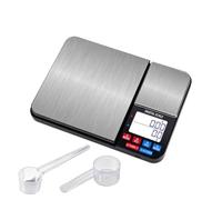 Wowssyo Balance de cuisine numérique, double balance fine 5 kg/1 g et 500 g/0,01 g, 7 unités de mesure, fonction de comptage et fonction de tarage, balance multifonction comme balance alimentaire