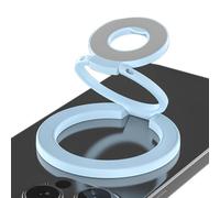 Wowssyo Support anneau de téléphone portable triple pliable, support rotatif à 360° avec fonction pliante, support magnétique multifonction avec fermeture à anneau, pour iPhone 17, 16, 15, 14, 13, 12