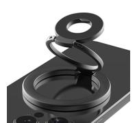 Wowssyo Support anneau de téléphone portable triple pliable, support rotatif à 360° avec fonction pliante, support magnétique multifonction avec fermeture à anneau, pour iPhone 17, 16, 15, 14, 13, 12