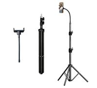 Wowssyo Trépied flexible de 210 cm de haut pour smartphone, avec col de cygne réglable à 360° de 30 cm, raccord à vis 1/4", en acier pour appareil photo reflex numérique Sony et smartphone